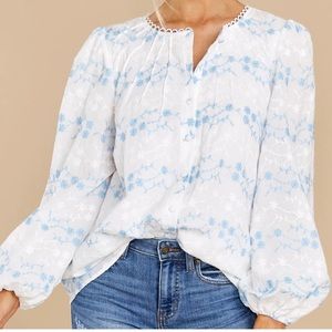 Red dress boutique blouse